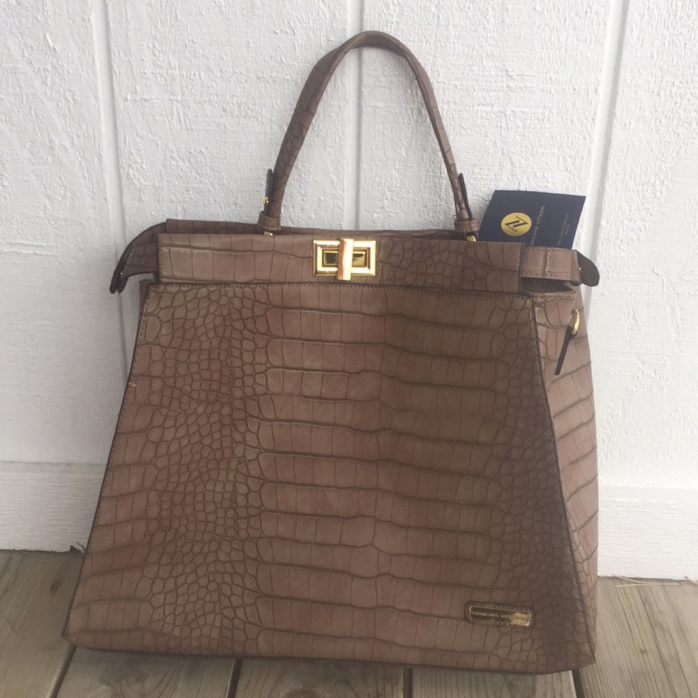 Faux Animal Skin Large Adrienne Vittadini Bag